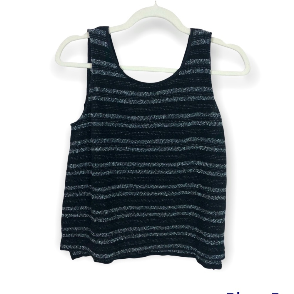 MADEWELL Black Stripped Top size Medium